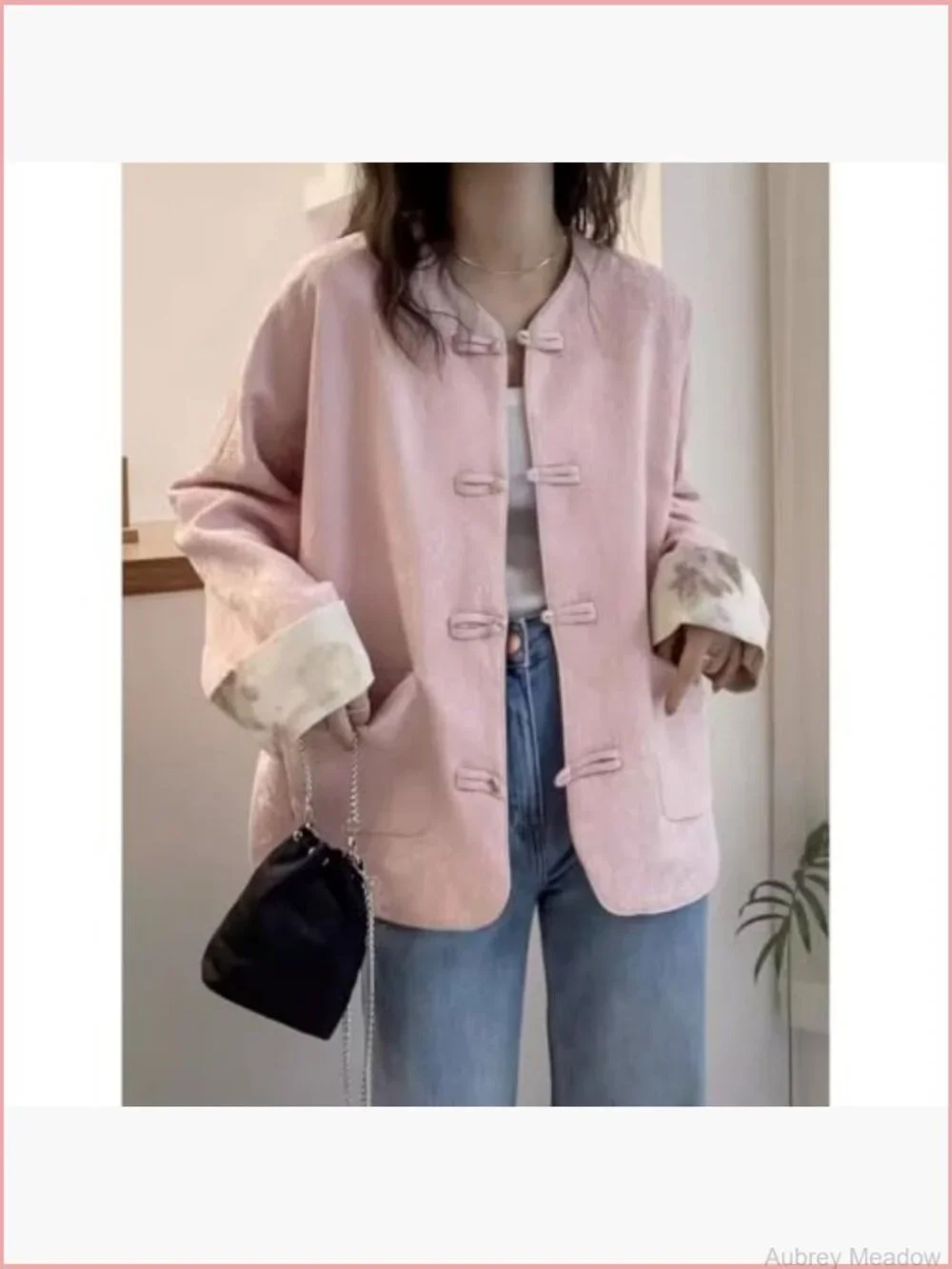 Chinese Embroidery Top Jacket Spring Autumn Blazer Button Front